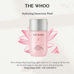 Kem Chống Nắng Dạng Sữa The Whoo Hồng Gongjinhyang Hydrating Sunscreen Fluid 60ml