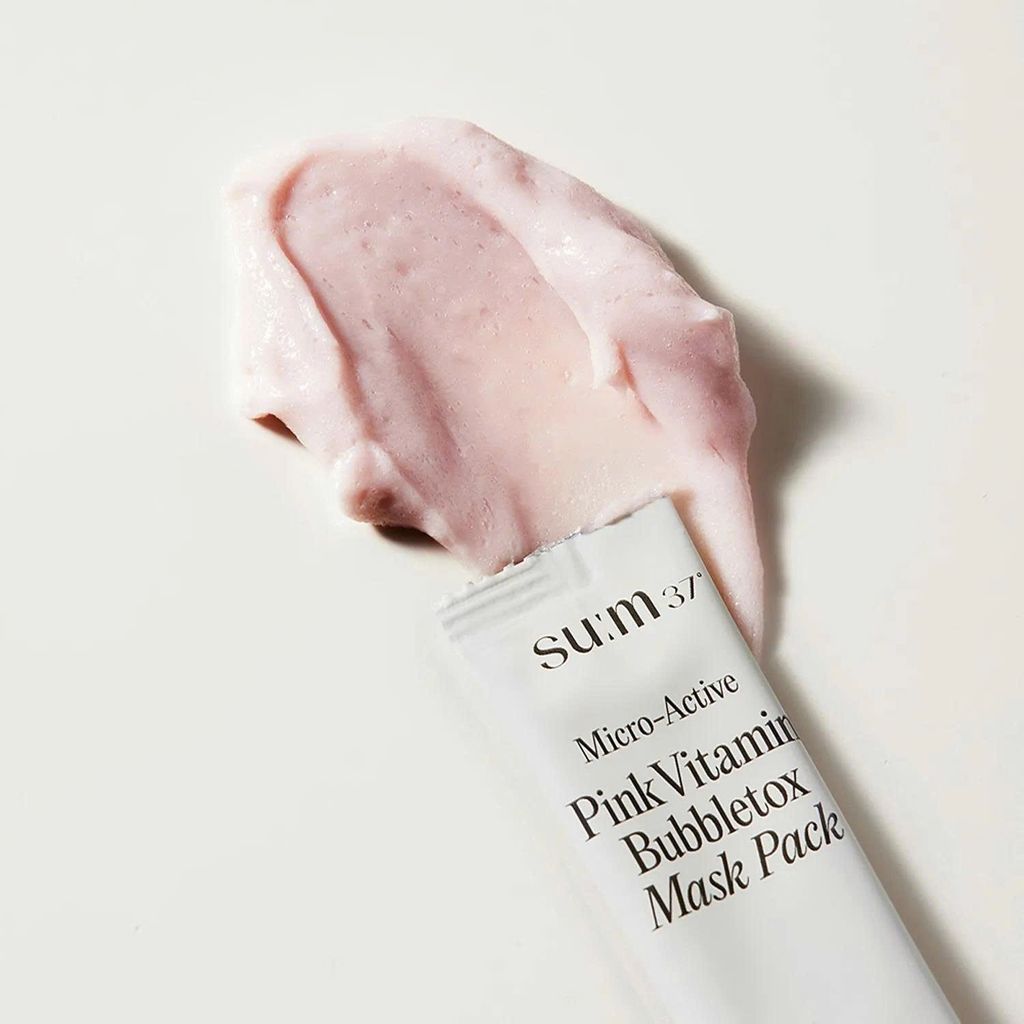 Mặt Nạ Sủi Bọt Thải Đọc Sum37 Micro Active Pink Vitamin Bubbetox Mask Pack 100ml