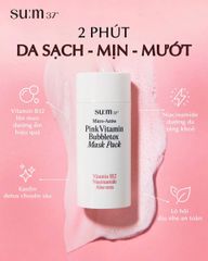 Mặt Nạ Sủi Bọt Thải Đọc Sum37 Micro Active Pink Vitamin Bubbetox Mask Pack 100ml
