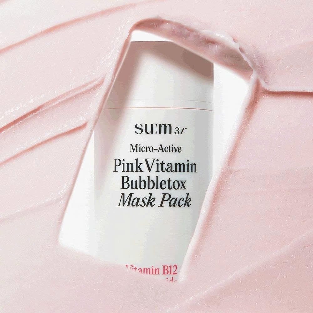 Mặt Nạ Sủi Bọt Thải Đọc Sum37 Micro Active Pink Vitamin Bubbetox Mask Pack 100ml