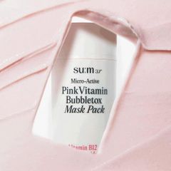 Mặt Nạ Sủi Bọt Thải Đọc Sum37 Micro Active Pink Vitamin Bubbetox Mask Pack 100ml