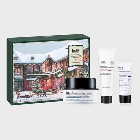 Kem Dưỡng Ẩm Cho Da Khô Belif The True Cream Moisturizing Bomb 50ml Holiday Set