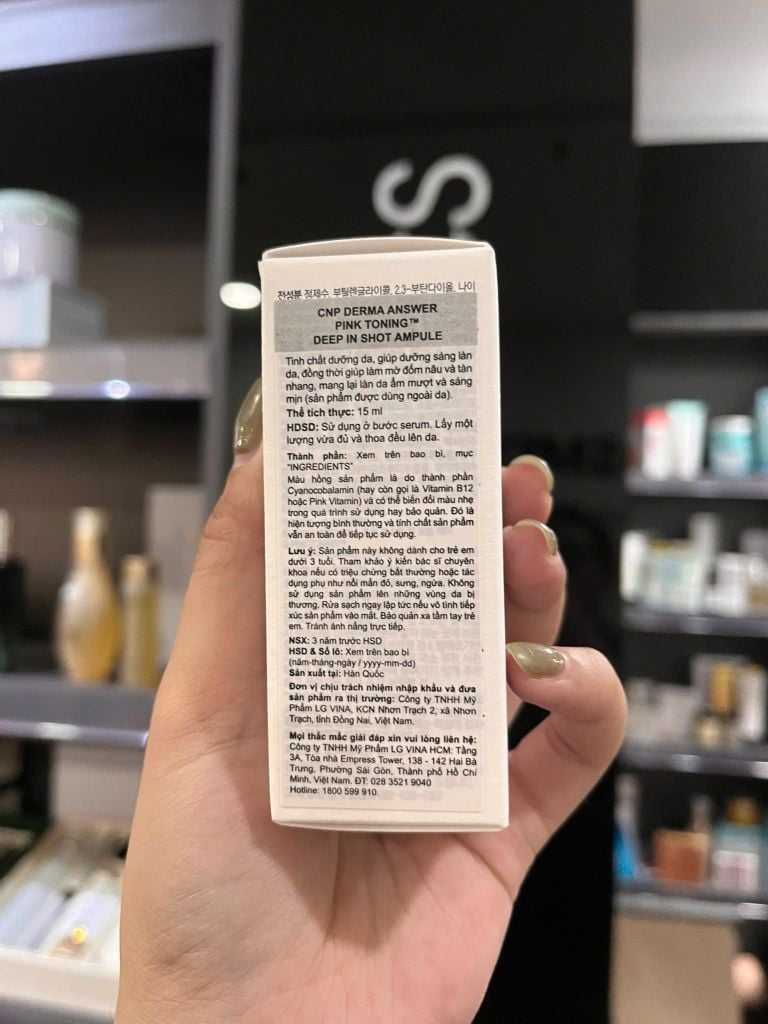 Tinh Chất Da Hồng Hào Sáng Mịn CNP Derma Answer Pink Toning Deep Shot