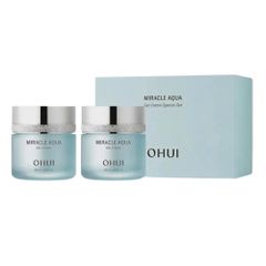 Set Kem Dưỡng Ẩm Ohui Miracle Aqua Gel Cream 50ml + 50ml
