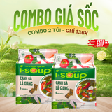  Isoup Combo 2 Túi Canh Ăn Liền Sấy Thăng Hoa Dinh Dưỡng Vị Tự Chọn 