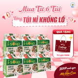  Isoup Combo 6 Túi Canh Ăn Liền Sấy Thăng Hoa Dinh Dưỡng Vị Tự Chọn 