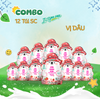  [COMBO 12 TÚI] Sữa Chua Sấy Thăng Hoa IYaua Gấu Hạt Nút Vị Dâu Túi 16G 