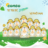  [COMBO 12 TÚI] Sữa Chua Sấy Thăng Hoa IYaua Gấu Hạt Nút Vị PHÔ MAI Túi 16G 