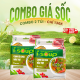  Isoup Combo 2 Túi Canh Ăn Liền Sấy Thăng Hoa Dinh Dưỡng Vị Tự Chọn 