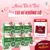  Isoup Combo 6 Túi Canh Cải Xoong Nấu Thịt Ăn Liền Sấy Thăng Hoa 