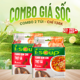  Isoup Combo 2 Túi Canh Ăn Liền Sấy Thăng Hoa Dinh Dưỡng Vị Tự Chọn 