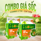  Isoup Combo 2 Túi Canh Ăn Liền Sấy Thăng Hoa Dinh Dưỡng Vị Tự Chọn 