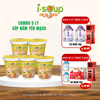  Isoup Huups Combo 5 Ly Súp Nấm Yến Mạch Ăn Liền Sấy Thăng Hoa - 5Ly x 24G 