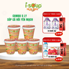  Isoup Huups Combo 5 Ly Súp Cá Hồi Yến Mạch Ăn Liền Sấy Thăng Hoa - 5Ly x 23G 
