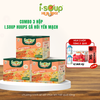  Isoup Huups Combo 3 Hộp Súp Cá Hồi Yến Mạch Ăn Liền Sấy Thăng Hoa - Hộp (30g) x 3 Viên X 3 Gói Yến Mạch 