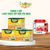  Isoup Huups Combo 3 Hộp Súp Nấm Yến Mạch Ăn Liền Sấy Thăng Hoa - Hộp (30g) x 3 Viên X 3 Gói Yến Mạch 