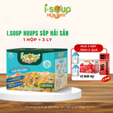  Isoup Huups Súp Hải Sản Ăn Liền Sấy Thăng Hoa - Hộp (30g) x 3 Viên 