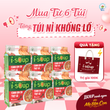 Isoup Combo 6 Túi Canh Ăn Liền Sấy Thăng Hoa Dinh Dưỡng Vị Tự Chọn 