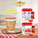  Isoup Huups Combo 5 Ly Súp Ăn Liền Sấy Thăng Hoa ( Hải Sản + Gà Táo Đỏ + Súp Yến Mạch + Súp Cá Hồi + Súp Nấm Tóc Tiên) 