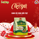  Canh Cải Chua Nấu Thịt Ăn Liền ISOUP 78g 06 viên - Viên Canh Ăn Liền Sấy Thăng Hoa 