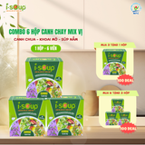  Isoup Hộp Mix Thanh Nhẹ /Trọn Vị Ăn Liền Sấy Thăng Hoa - Hộp 6 Viên 