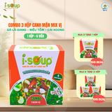 Isoup Hộp Mix Thanh Nhẹ /Trọn Vị Ăn Liền Sấy Thăng Hoa - Hộp 6 Viên 