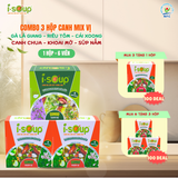  Isoup Hộp Mix Thanh Nhẹ /Trọn Vị Ăn Liền Sấy Thăng Hoa - Hộp 6 Viên 