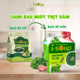  Isoup Combo 6 Túi Canh Rau Ngót Thịt Bằm Ăn Liền Sấy Thăng Hoa 