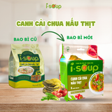 Isoup Combo 6 Túi Canh Cải Chua Nấu Thịt Ăn Liền Sấy Thăng Hoa 