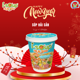  Súp Hải Sản Ăn Liền ISOUP HUUPS! Hũ 14G - Súp Ăn Liền Sấy Thăng Hoa 