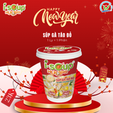  Súp Gà Táo Đỏ Ăn Liền ISOUP HUUPS! Hũ 12G - Súp Ăn Liền Sấy Thăng Hoa 