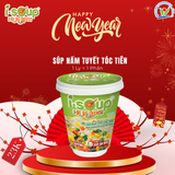  Súp Nấm Tuyết Tóc Tiên Ăn Liền ISOUP HUUPS! Hũ 14G - Súp Ăn Liền Sấy Thăng Hoa 