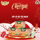  [Combo 3 Hộp] Súp Cá Hồi Yến Mạch Ăn Liền ISOUP HUUPS Ngon,Dinh Dưỡng,Tiện Lợi (Hộp X 3 Viên) - Súp Ăn Liền Sấy Thăng Hoa 