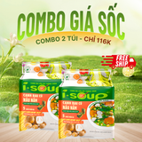  Isoup Combo 2 Túi Canh Ăn Liền Sấy Thăng Hoa Dinh Dưỡng Vị Tự Chọn 