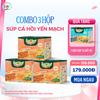  Isoup Huups Combo 3 Hộp Súp Cá Hồi Yến Mạch Ăn Liền Sấy Thăng Hoa - Hộp (30g) x 3 Viên X 3 Gói Yến Mạch 