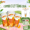  iChill Combo 3 Ly Nước Thanh Nhiệt Trà Đào Cam Sả Sấy Thăng Hoa - Ly (30g)- Gói Đường Riêng 