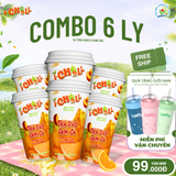  iChill Combo 6 Ly Nước Thanh Nhiệt Trà Đào Cam Sả Sấy Thăng Hoa - Ly (30g)- Gói Đường Riêng 