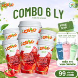  iChill Combo 6 Ly Nước Thanh Nhiệt Dâu Tây Atiso Đỏ Sấy Thăng Hoa - Ly (29g)- Gói Đường Riêng 