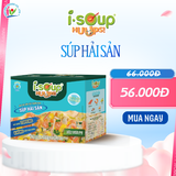  Isoup Huups Súp Hải Sản Ăn Liền Sấy Thăng Hoa - Hộp (30g) x 3 Viên 