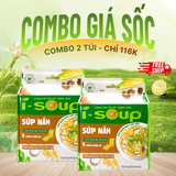  Isoup Combo 2 Túi Canh Ăn Liền Sấy Thăng Hoa Dinh Dưỡng Vị Tự Chọn 
