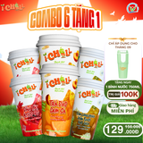  iChill Combo 6 Ly Nước Thanh Nhiệt Dâu Tây Atiso Đỏ/Trà Đào Cam Sả/Sâm Long Nhãn Sấy Thăng Hoa - Gói Đường Riêng 