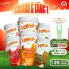  iChill Combo 6 Ly Nước Thanh Nhiệt Dâu Tây Atiso Đỏ/Trà Đào Cam Sả/Sâm Long Nhãn Sấy Thăng Hoa - Gói Đường Riêng 