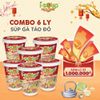  Combo 6 Ly Súp Gà Táo Đỏ Ăn Liền ISOUP HUUPS! Hũ 12G - Súp Ăn Liền Sấy Thăng Hoa 