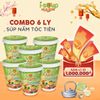  Combo 6 Ly Súp Nấm Tuyết Tóc Tiên Ăn Liền ISOUP HUUPS! Hũ 14G - Súp Ăn Liền Sấy Thăng Hoa 
