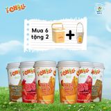  [COMBO 6 LY MIX + TẶNG 1 XÔ ĐÁ + 1 TÚI] iChill Trà Đào Cam Sả + Dâu Tây Atiso Đỏ + Sâm Long Nhãn Nấm Tuyết Hạt Chia Nước Thanh Nhiệt Sấy Thăng Hoa Từ Trái Cây Tự Nhiên 
