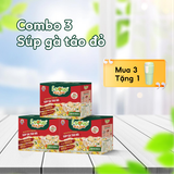  [Combo 3 Hộp] Súp Gà Táo Đỏ Ăn Liền ISOUP HUUPS Ngon,Dinh Dưỡng,Tiện Lợi (Hộp X 3 Viên)- Súp Ăn Liền Sấy Thăng Hoa 
