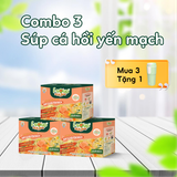  [Combo 3 Hộp] Súp Cá Hồi Yến Mạch Ăn Liền ISOUP HUUPS Ngon,Dinh Dưỡng,Tiện Lợi (Hộp X 3 Viên) - Súp Ăn Liền Sấy Thăng Hoa 