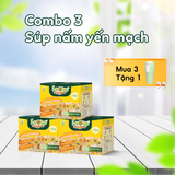  [Combo 3 Hộp] Súp Nấm Yến Mạch Ăn Liền ISOUP HUUPS Ngon,Dinh Dưỡng,Tiện Lợi (Hộp X 3 Viên) - Súp Ăn Liền Sấy Thăng Hoa 