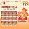  Combo 12 Ly Súp Gà Táo Đỏ Ăn Liền ISOUP HUUPS! Hũ 12G - Súp Ăn Liền Sấy Thăng Hoa 