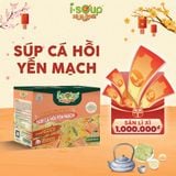  Súp Cá Hồi Yến Mạch Ăn Liền ISOUP HUUPS Ngon,Dinh Dưỡng,Tiện Lợi (Hộp X 3 Viên) - Súp Ăn Liền Sấy Thăng Hoa 